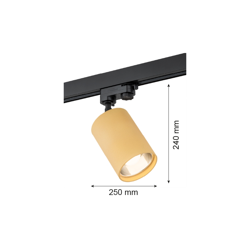 Argon 4304 - Reflektor za šinski sistem BERGEN 1xE27/15W/230V zlatni