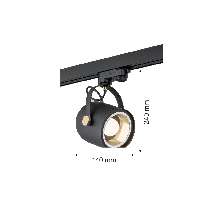 Argon 4311 - Reflektor za šinski sistem NET 1xE27/15W/230V crna