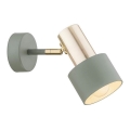 Argon 4315 - Zidni spot DORIA 1xE27/15W/230V zelena/mesing