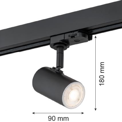 Argon 4329 - Reflektor za šinski sistem HORTA 1xGU10/5W/230V crna
