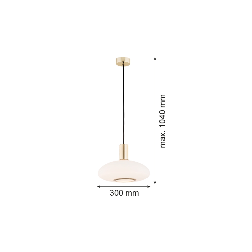 Argon 4358 - Luster na sajli SAGUNTO 1xE27/15W/230V, prečnik 30 cm, mesing