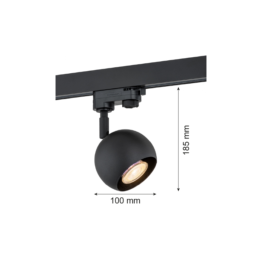 Argon 4379 - Reflektor za šinski sistem MURI 1xGU10/5W/230V crna