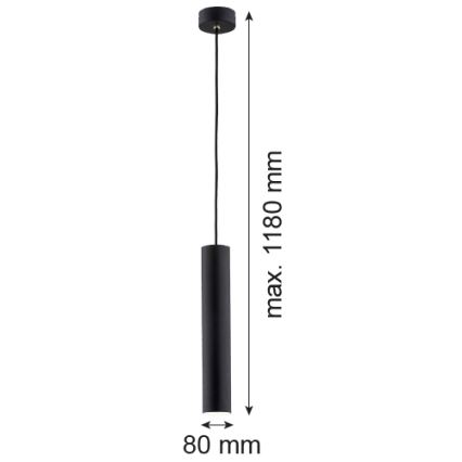 Argon 4756 - Luster na sajli GOMERA 1xGU10/5W/230V crna