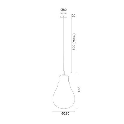 Argon 4879 - Luster na sajli JESSE 1xE27/15W/230V zlatna/bela
