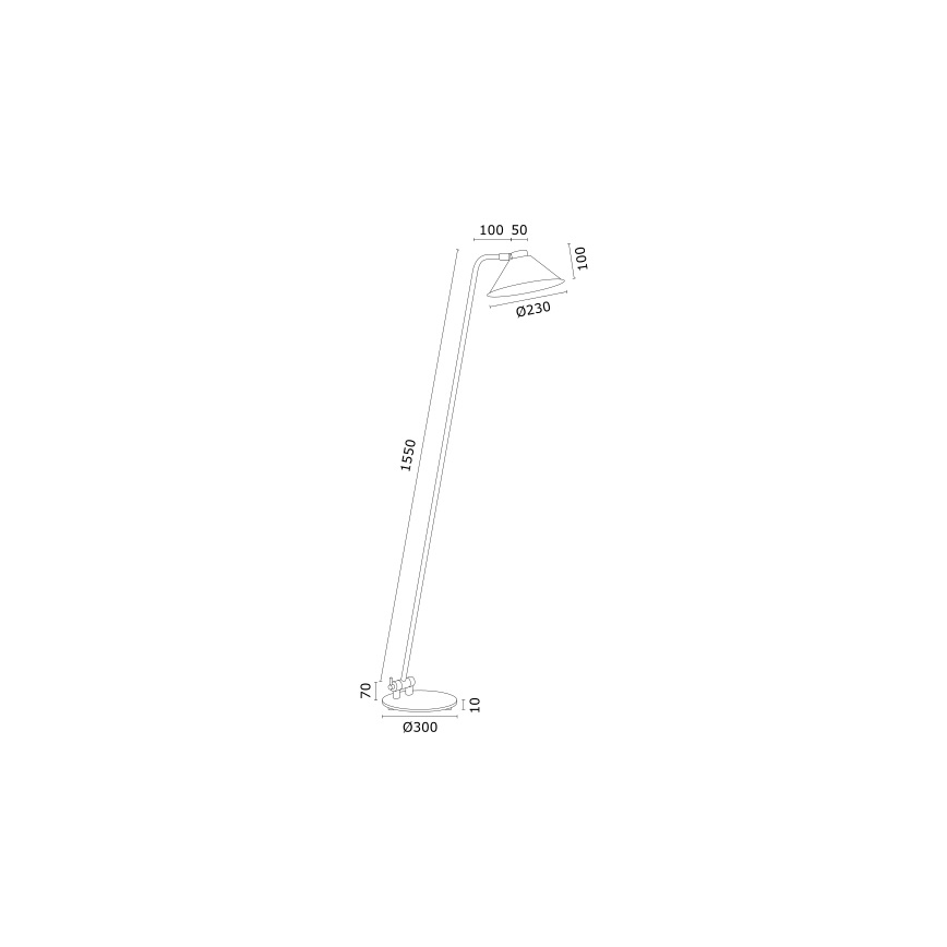 Argon 4997 - Podna lampa GABIAN 1xE27/15W/230V bela