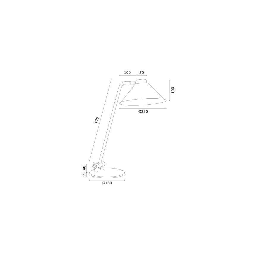 Argon 4998 - Stona lampa GABIAN 1xE27/15W/230V crna