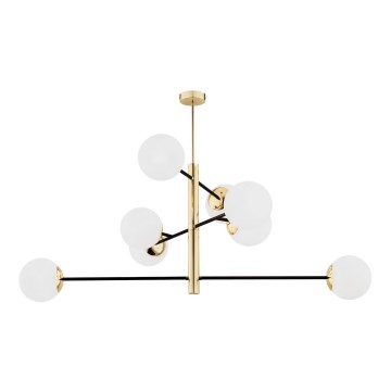 Argon 5041 - Luster na šipci CAMERON 8xE27/15W/230V mesing/crna