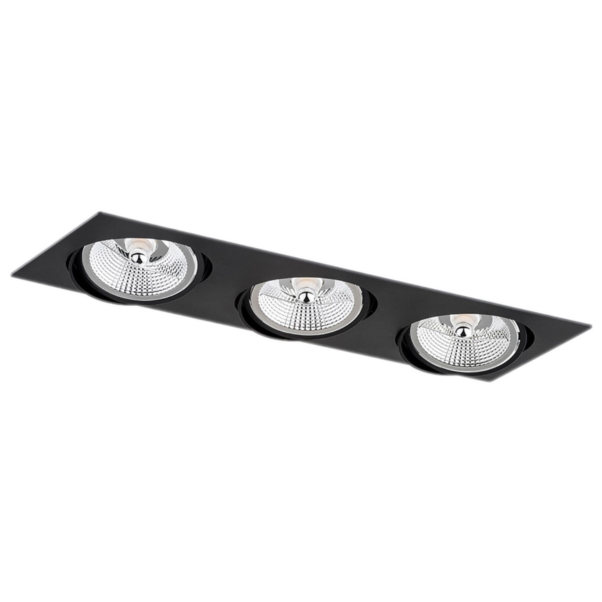 Argon 6116 - Ugradbena lampa OLIMP 3xGU10-AR111/12W/230V crno