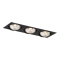 Argon 6116 - Ugradno stropno svetlo OLIMP 3xGU10-AR111/12W/230V crno