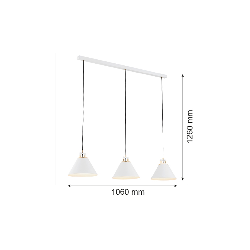 Argon 6291 - Plafonsko svetlo FABIO 3xE14/7W/230V alabaster bela