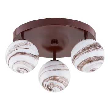 Argon 6292 - Plafonsko svetlo FABIO 3xE14/7W/230V alabaster braon