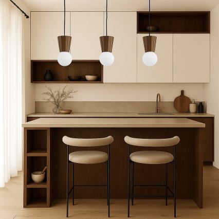 Argon 6358 - Luster za kupatilo na sajli VOLANTE 3xG9/6W/230V IP44 braon