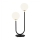 Argon 7072 - Stolna lampa FERRONE 2xE14/7W/230V crna/bela/zlatna