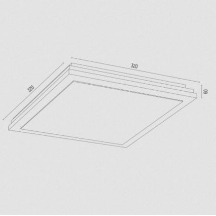 Argon 7146 - Plafonsko svetlo CASERTA 2xE27/15W/230V 32x32 cm