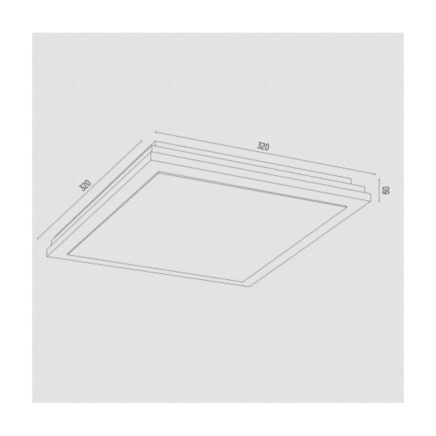 Argon 7146 - Plafonsko svetlo CASERTA 2xE27/15W/230V 32x32 cm
