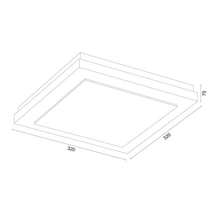Argon 7267 - Plafonsko svetlo TABOR 2xE27/15W/230V 32x32 cm bež