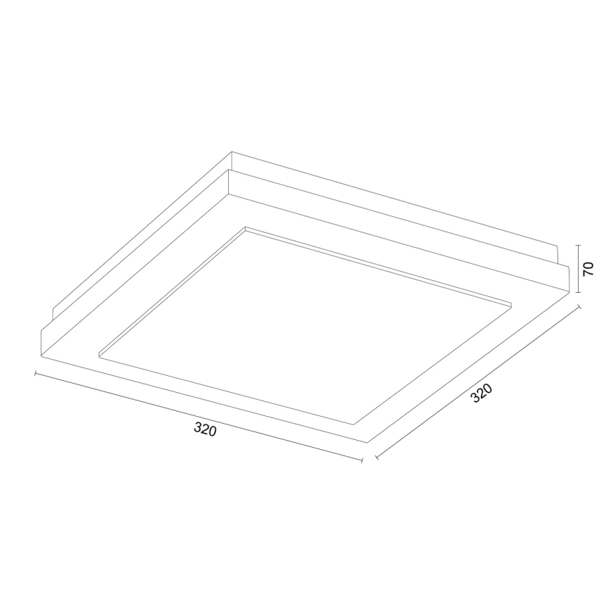 Argon 7268 - Stropno svetlo TABOR 2xE27/15W/230V 32x32 cm terakotno