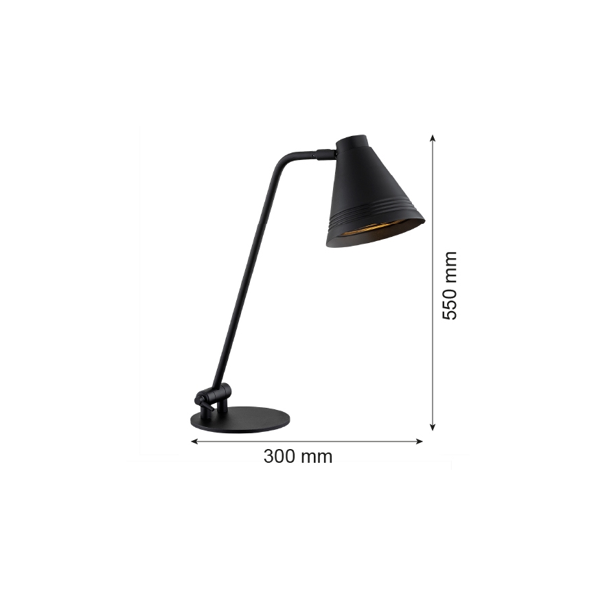 Argon 8002 - Stona lampa AVALONE 1xE27/15W/230V crna