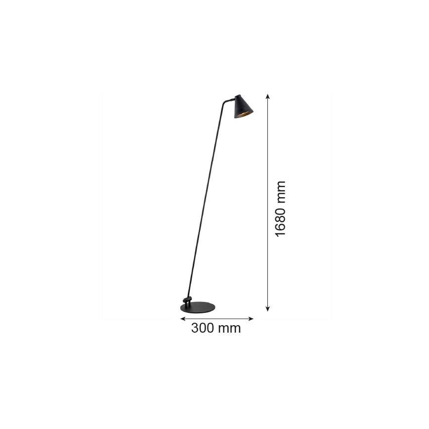 Argon 8003 - Stojeća lampa AVALONE 1xE27/15W/230V crna