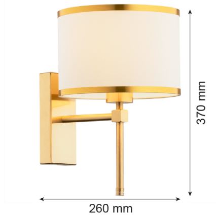 Argon 8033 - Zidna lampa ABBANO 1xE27/15W/230V mesing/beli