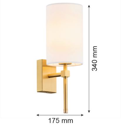 Argon 8034 - Zidna lampa ABRUZZO 1xE14/7W/230V mesing/bela