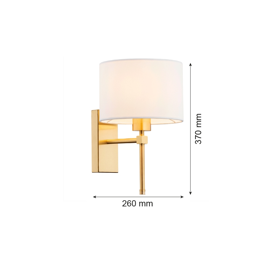 Argon 8048 - Zidna lampa ABBANO 1xE27/15W/230V mesing/bela