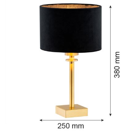 Argon 8049 - Stona lampa ABBANO 1xE27/15W/230V mesing/crna