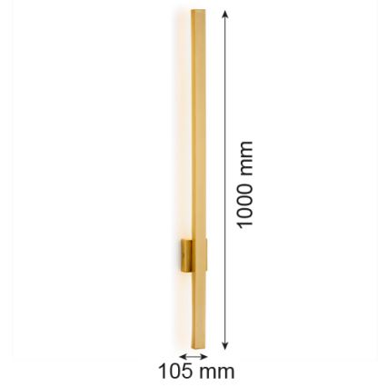Argon 8053 - LED zidna svetiljka ASSE LED/10W/230V zlatna