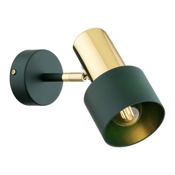Argon 8111 - Zidna spot svetiljka DORIA 1xE27/15W/230V zelena/mesing