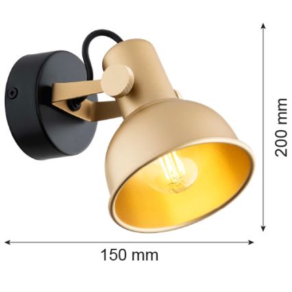 Argon 8248 - Reflektor LENORA 1xE14/7W/230V zlatna/crna