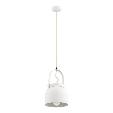 Argon 8280 - Luster na sajli LOGAN 1xE27/15W/230V prečnik 20 cm beo