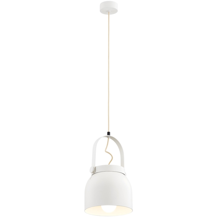 Argon 8280 - Luster na sajli LOGAN 1xE27/15W/230V prečnik 20 cm beo