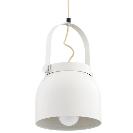 Argon 8280 - Luster na sajli LOGAN 1xE27/15W/230V prečnik 20 cm beo