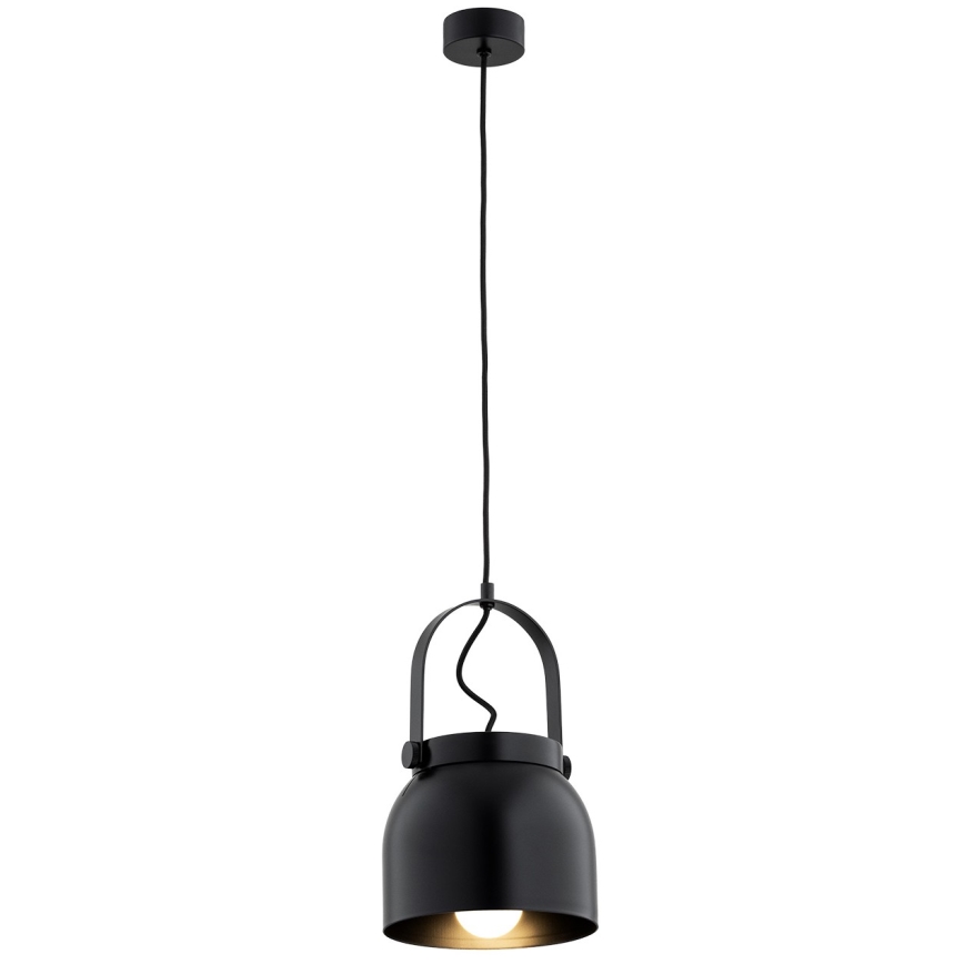 Argon 8281 - Luster na sajli LOGAN 1xE27/15W/230V preč. 20 cm crna