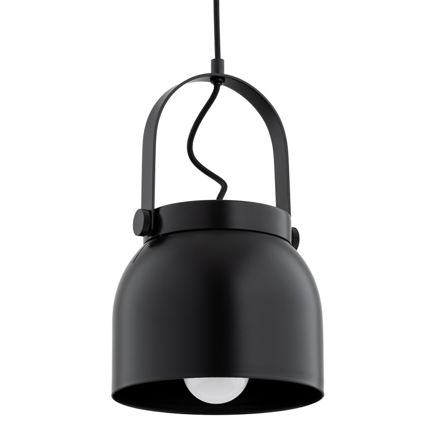 Argon 8281 - Luster na sajli LOGAN 1xE27/15W/230V preč. 20 cm crna
