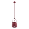 Argon 8282 - Luster na sajli LOGAN 1xE27/15W/230V prečnik 20 cm crvena