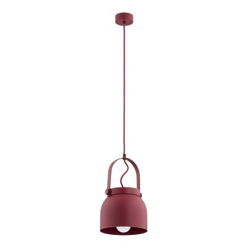 Argon 8282 - Luster na sajli LOGAN 1xE27/15W/230V prečnik 20 cm crvena