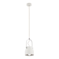 Argon 8290 - Luster na sajli LOGAN 1xE27/15W/230V prečnik 14 cm bela
