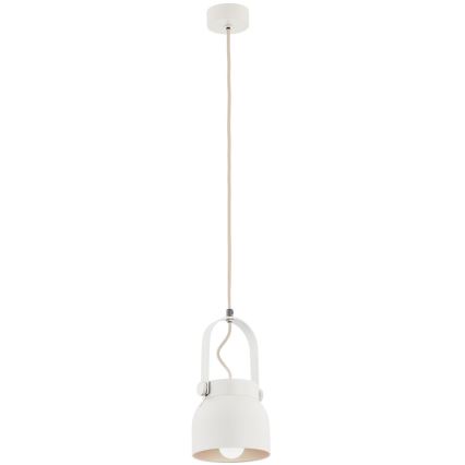 Argon 8290 - Luster na sajli LOGAN 1xE27/15W/230V prečnik 14 cm bela