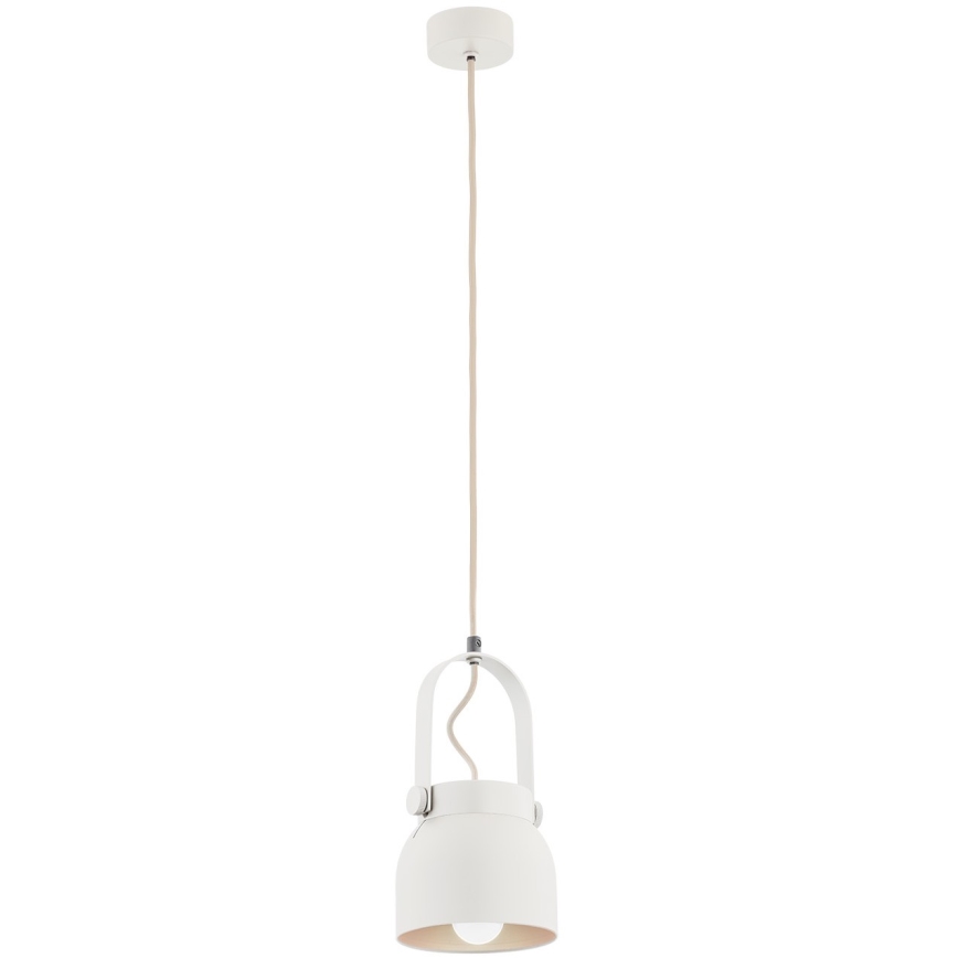 Argon 8290 - Luster na sajli LOGAN 1xE27/15W/230V prečnik 14 cm bela