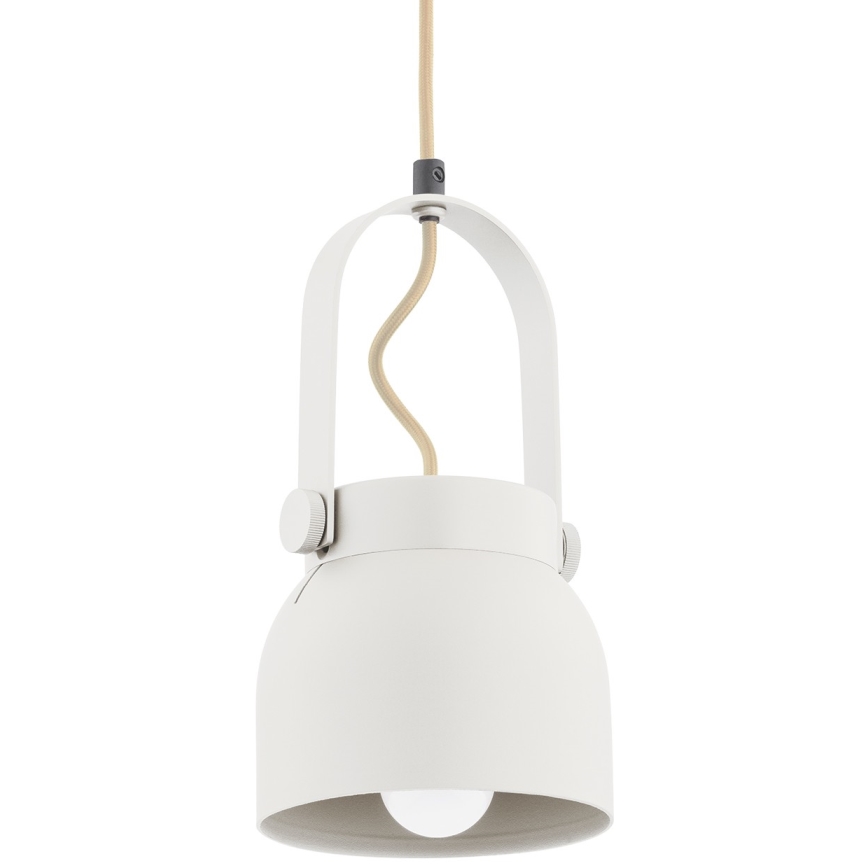 Argon 8290 - Luster na sajli LOGAN 1xE27/15W/230V prečnik 14 cm bela