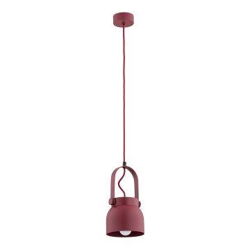 Argon 8292 - Luster na sajli LOGAN 1xE27/15W/230V prečnik 14 cm crvena