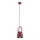 Argon 8292 - Luster na sajli LOGAN 1xE27/15W/230V prečnik 14 cm crvena