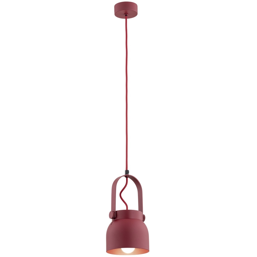 Argon 8292 - Luster na sajli LOGAN 1xE27/15W/230V prečnik 14 cm crvena