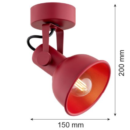 Argon 8298 - Spot svetiljka LENORA 1xE14/7W/230V crvena