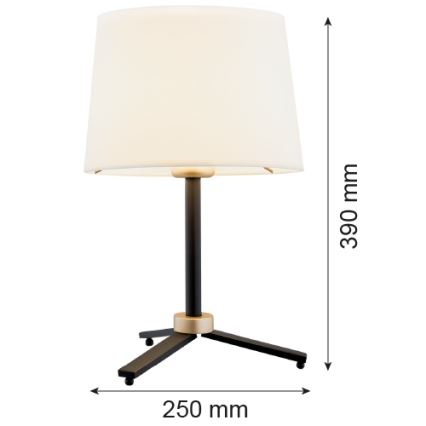 Argon 8319 - Stona lampa CAVALINO 1xE27/15W/230V 39 cm krem/crna