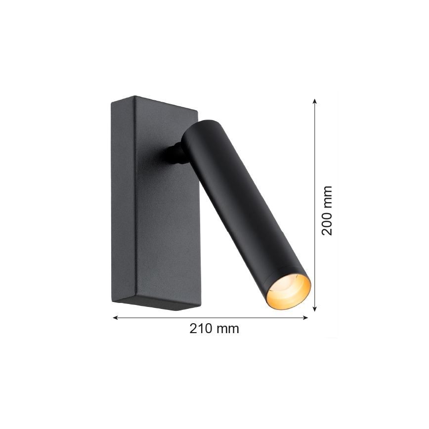 Argon 8328 - LED zidna spot svetiljka RIO LED/4,2W/230V 3000K crna
