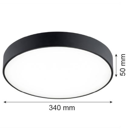 Argon 8348 - LED plafonsko svetlo TIAMO LED/22W/230V 4000K crno