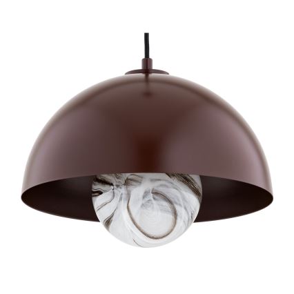 Argon 8444 - Visilica na sajli PIAVA 1xE14/7W/230V alabaster braon