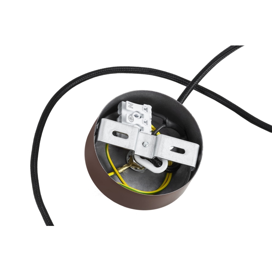 Argon 8444 - Visilica na sajli PIAVA 1xE14/7W/230V alabaster braon